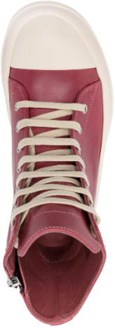 Rick Owens Scarpe In Pelle Mega Bumper Sneakers Thulian/milk/milk Roze