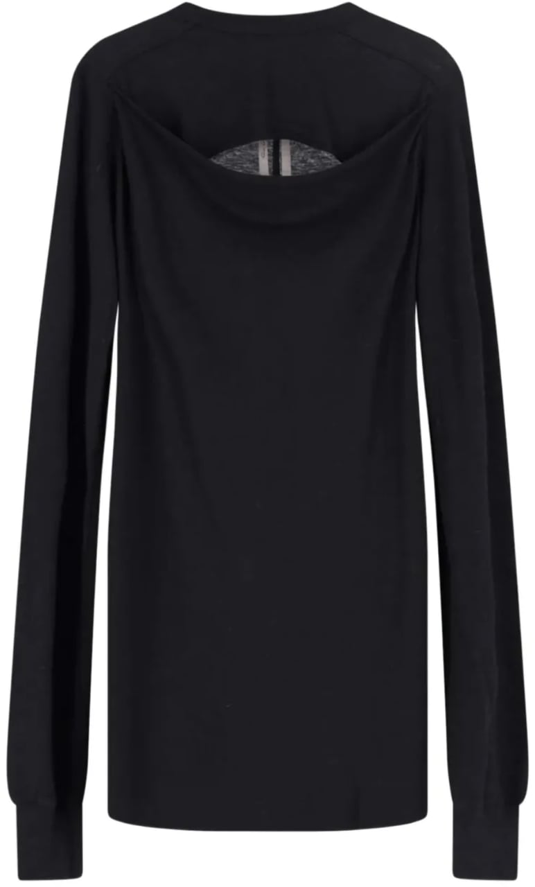 Rick Owens Slashed Level Ls T Black Zwart