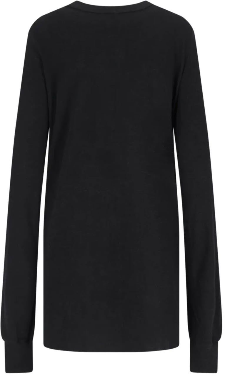 Rick Owens Slashed Level Ls T Black Zwart