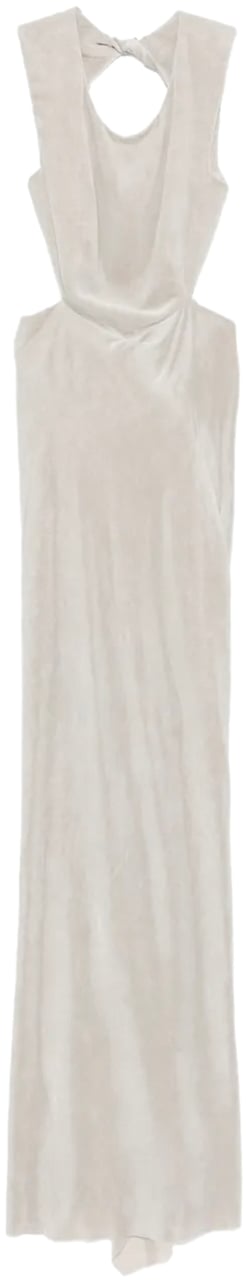 Rick Owens Open Back Gown Pearl Grijs