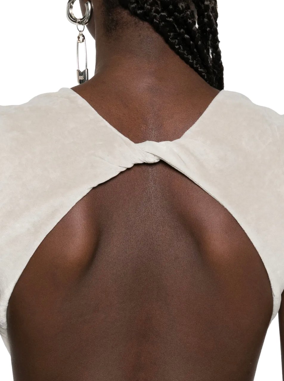 Rick Owens Open Back Gown Pearl Grijs