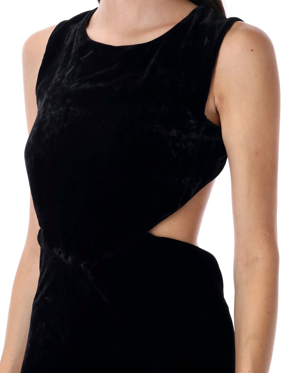 Rick Owens Open Back Cutout Evening Gown Zwart