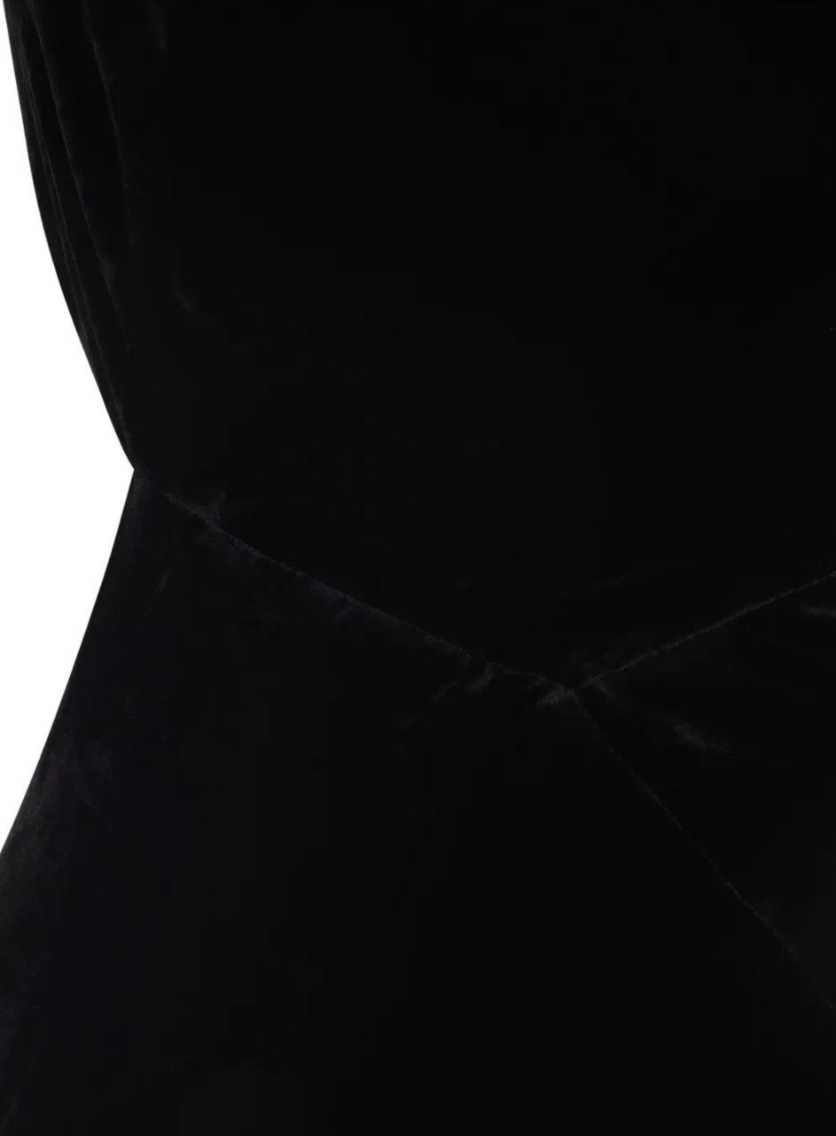 Rick Owens Open Back Gown Black Zwart