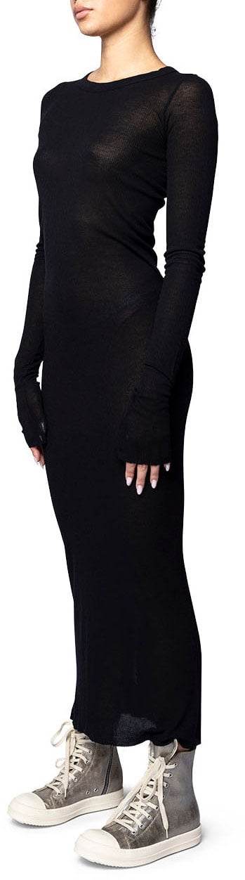 Rick Owens RIB LS DRESS BLACK Zwart