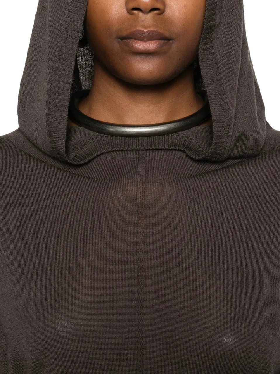 Rick Owens Hooded Dress Darkdust Grijs