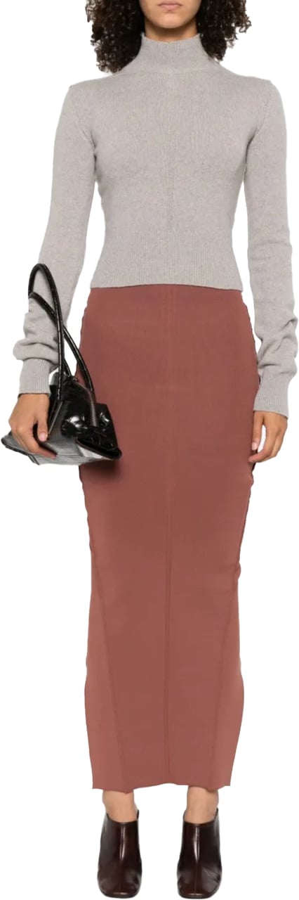 Rick Owens Pillar Skirt Rosewood Bruin