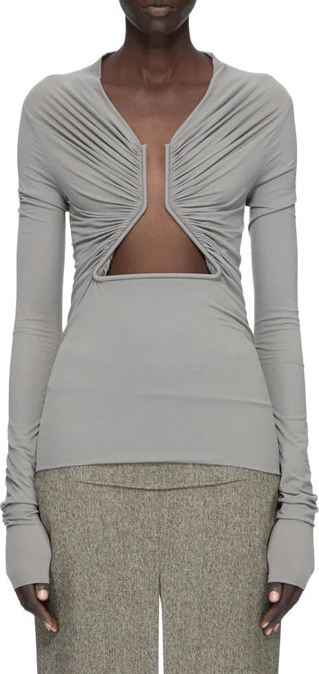 Rick Owens JERSEY LS PRONG STEEL Divers