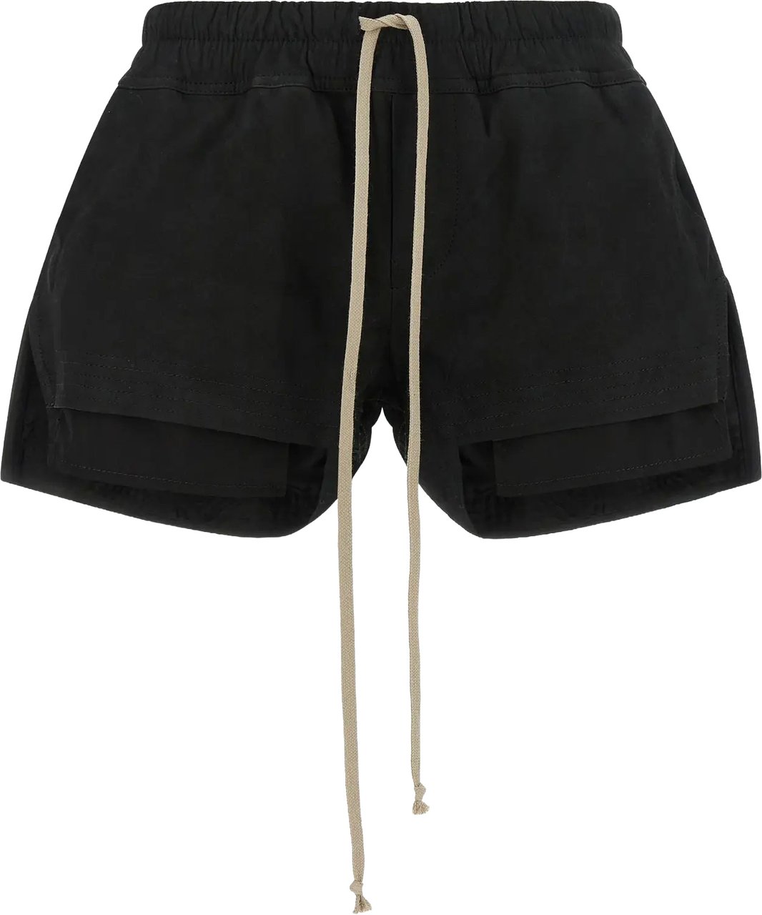 Rick Owens Shorts In Pelle Fog Boxers Black Zwart