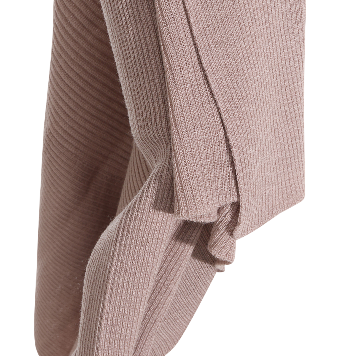 Rick Owens Draped Open Front Sweater with Asymmetrical Hem Neutraal