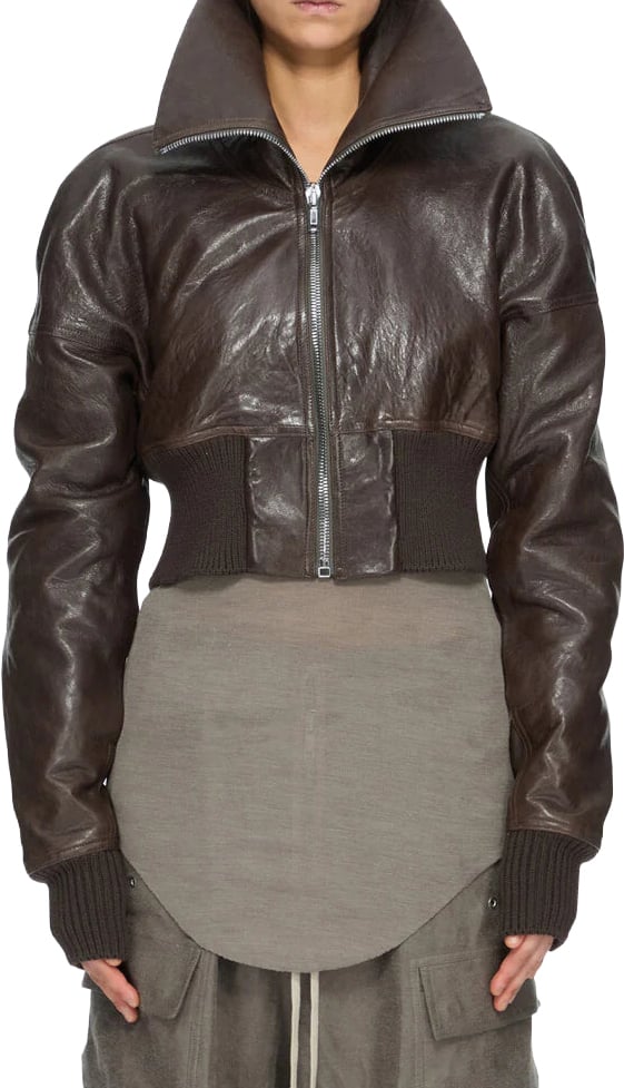 Rick Owens Dracuflight Cropped Jacket Grease Divers