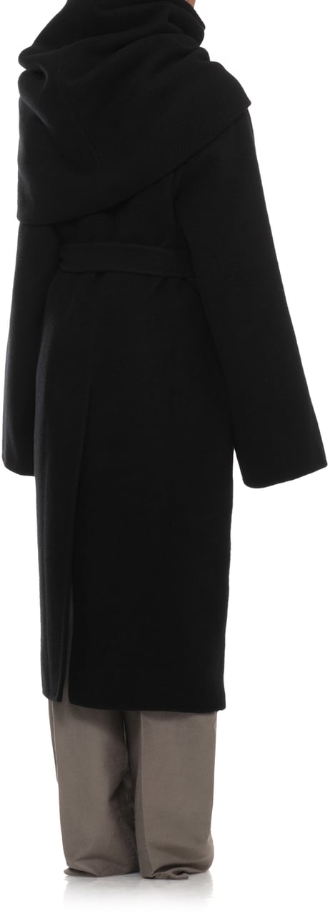 Rick Owens Coats Black Zwart