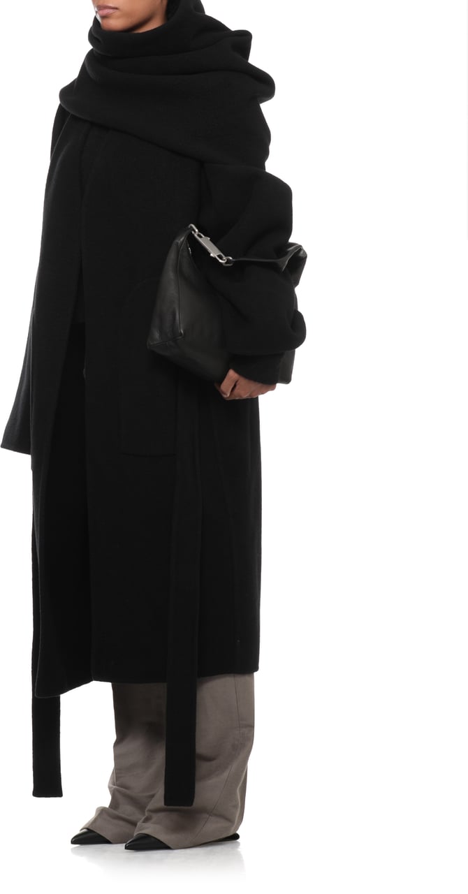 Rick Owens Coats Black Zwart