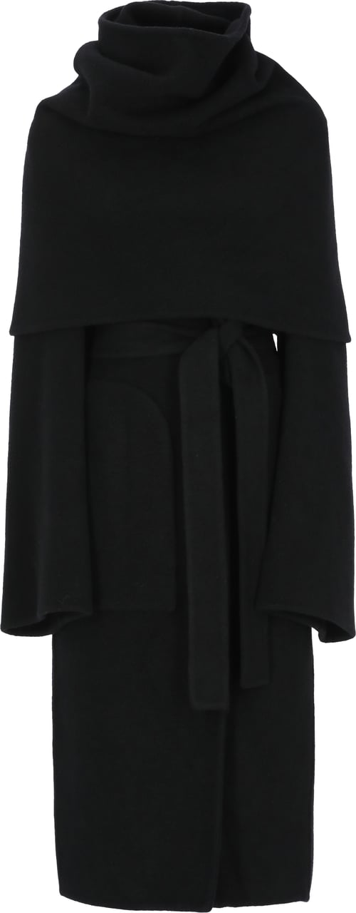 Rick Owens Coats Black Zwart