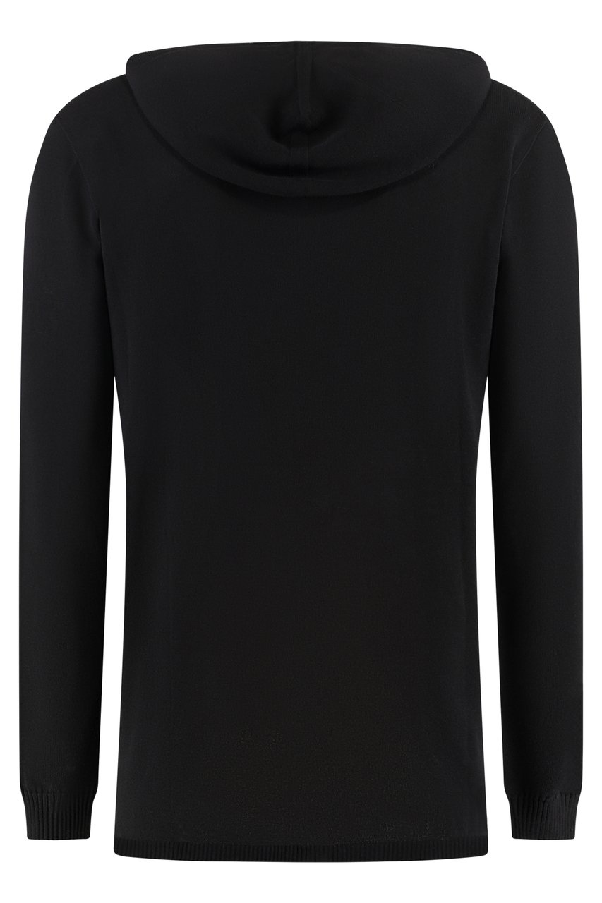 Rick Owens Geo Oversize cotton hoodie sweater Zwart