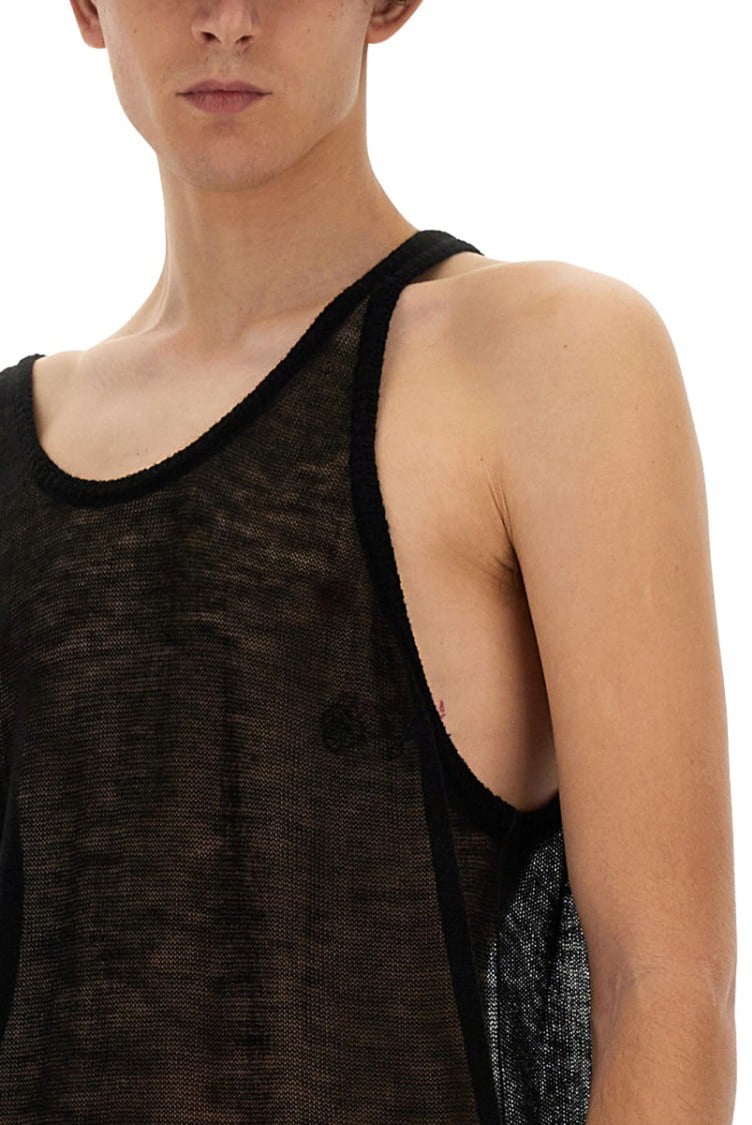 Rick Owens Knitted Tank Top Zwart
