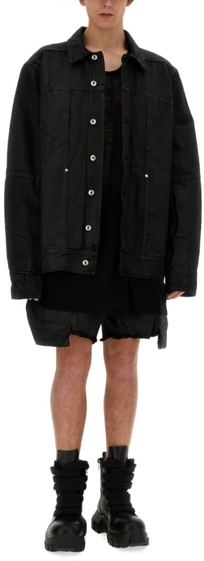 Rick Owens Denim Jacket Zwart