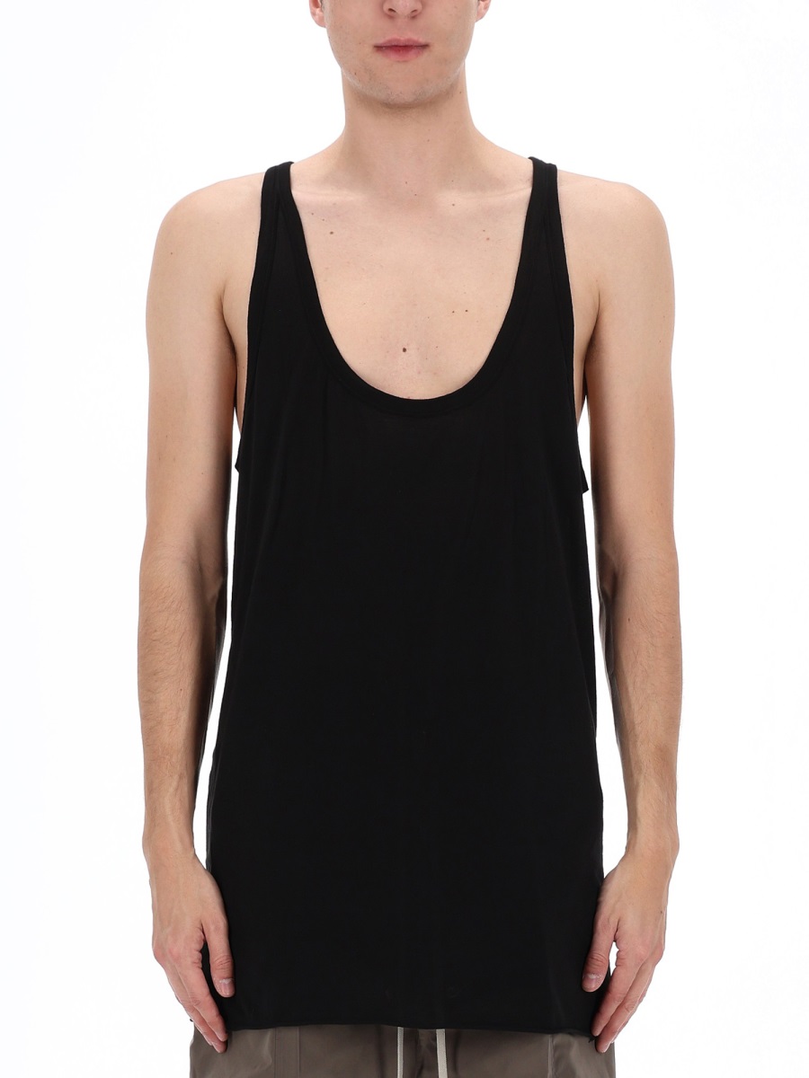 Rick Owens Neutrals Dinghy Pony Relaxed Tank Top Zwart