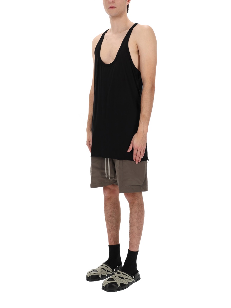 Rick Owens Neutrals Dinghy Pony Relaxed Tank Top Zwart