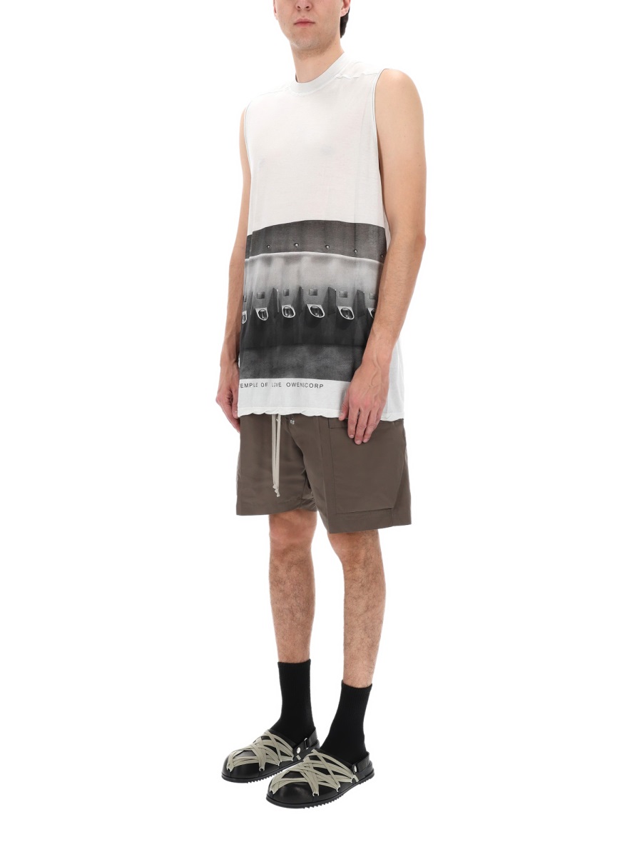 Rick Owens Rick S Jumbo Industrial Prints Tank Top Wit