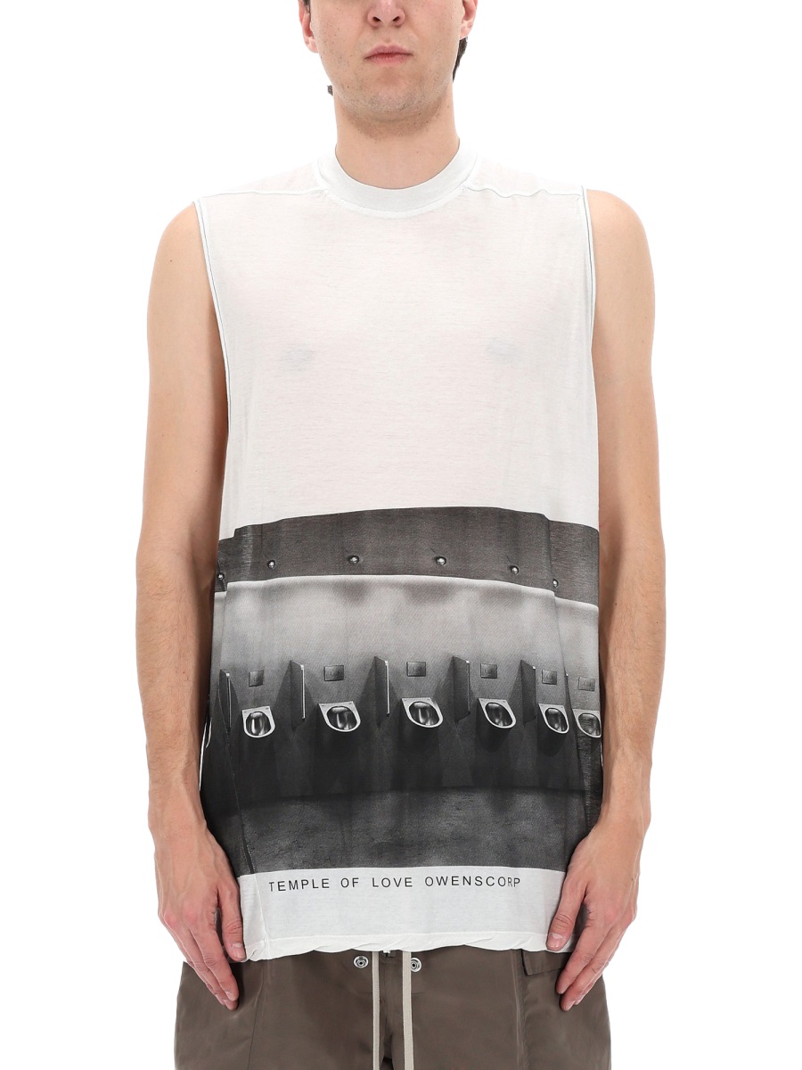 Rick Owens Rick S Jumbo Industrial Prints Tank Top Wit