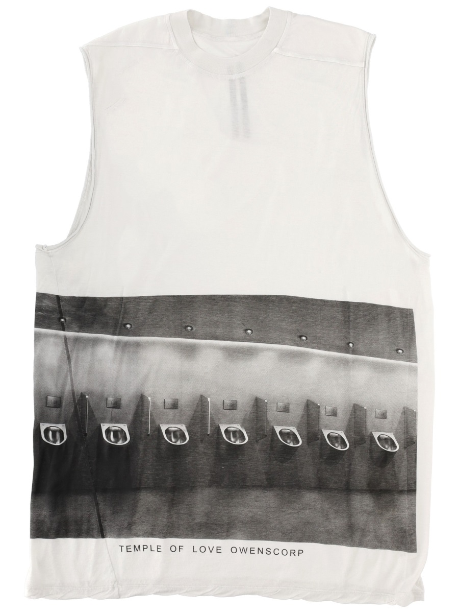 Rick Owens Rick S Jumbo Industrial Prints Tank Top Wit