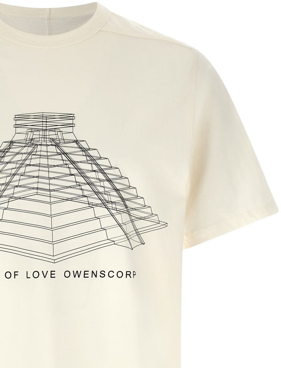Rick Owens T-Shirts And Polos Milk/Black Wit