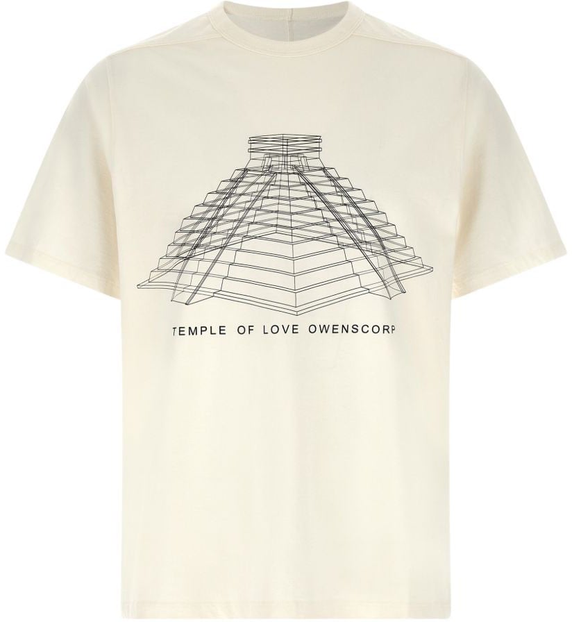 Rick Owens T-Shirts And Polos Milk/Black Wit