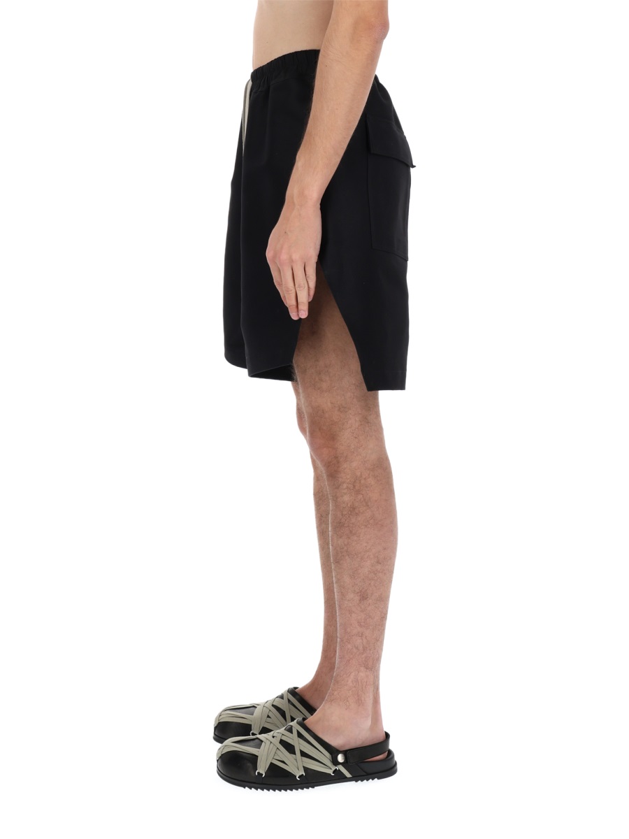 Rick Owens Black Faun Boxers Utilitarian Cotton Shorts Zwart