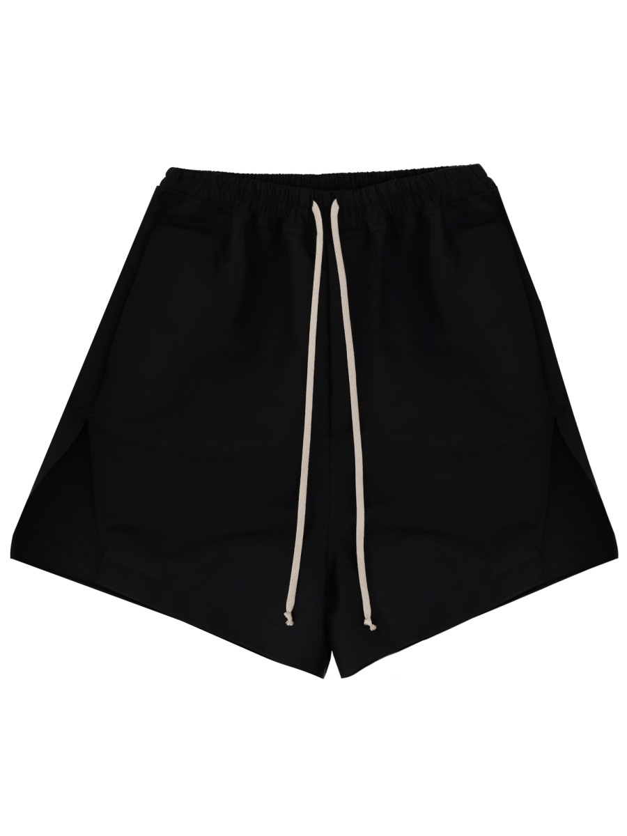 Rick Owens Black Faun Boxers Utilitarian Cotton Shorts Zwart