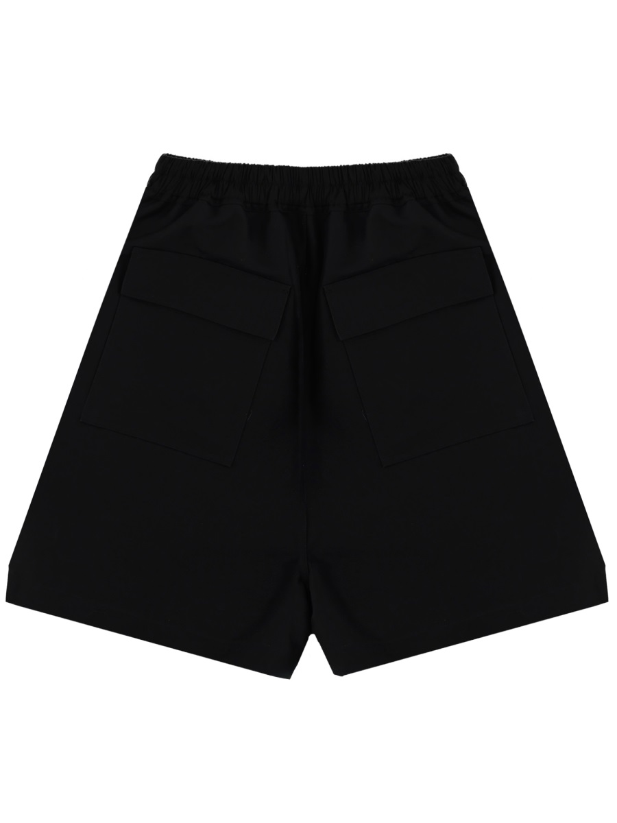 Rick Owens Black Faun Boxers Utilitarian Cotton Shorts Zwart