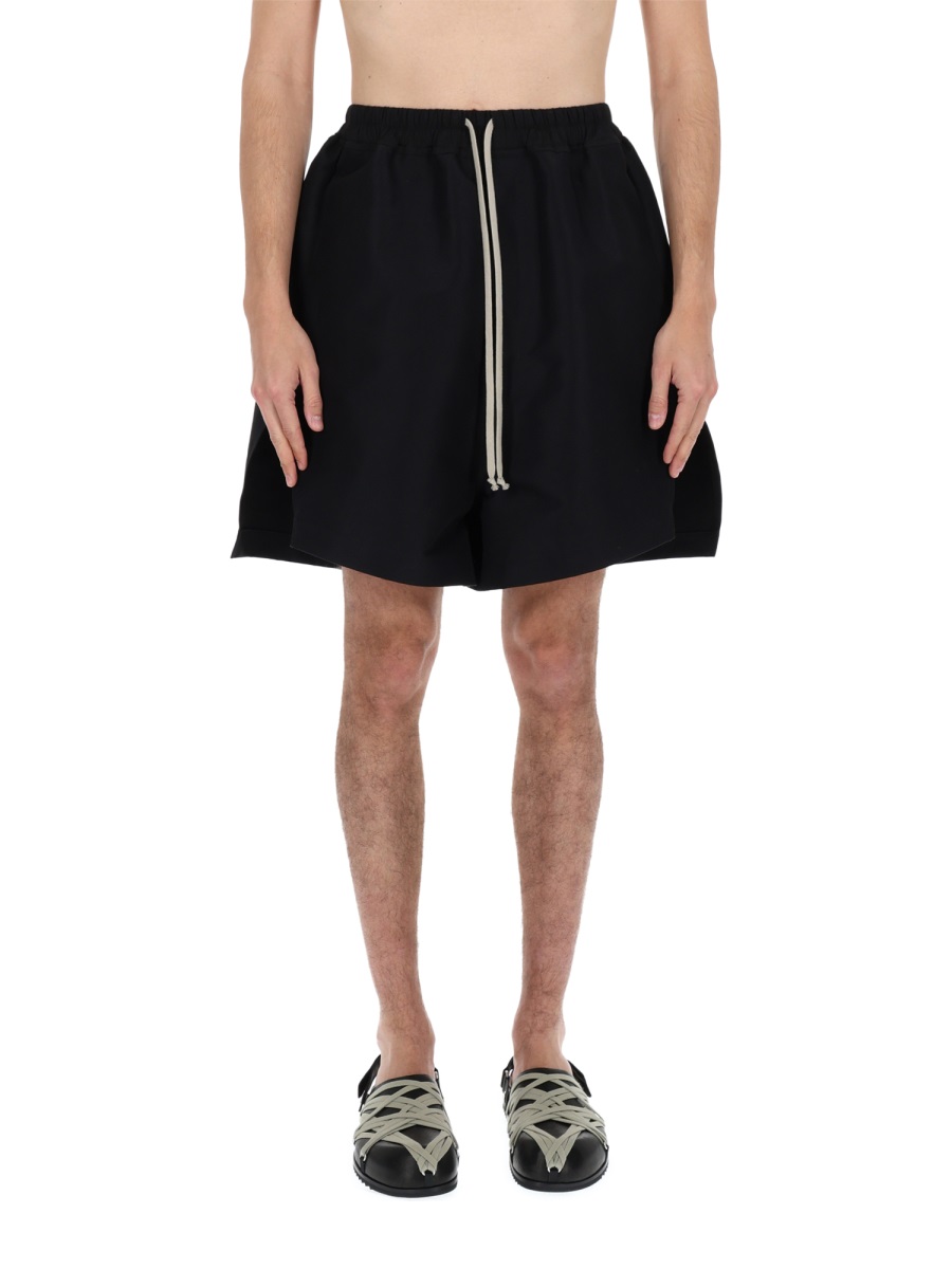 Rick Owens Black Faun Boxers Utilitarian Cotton Shorts Zwart