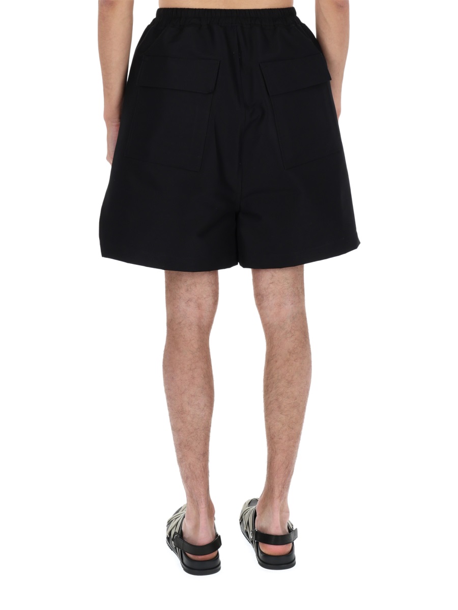 Rick Owens Black Faun Boxers Utilitarian Cotton Shorts Zwart