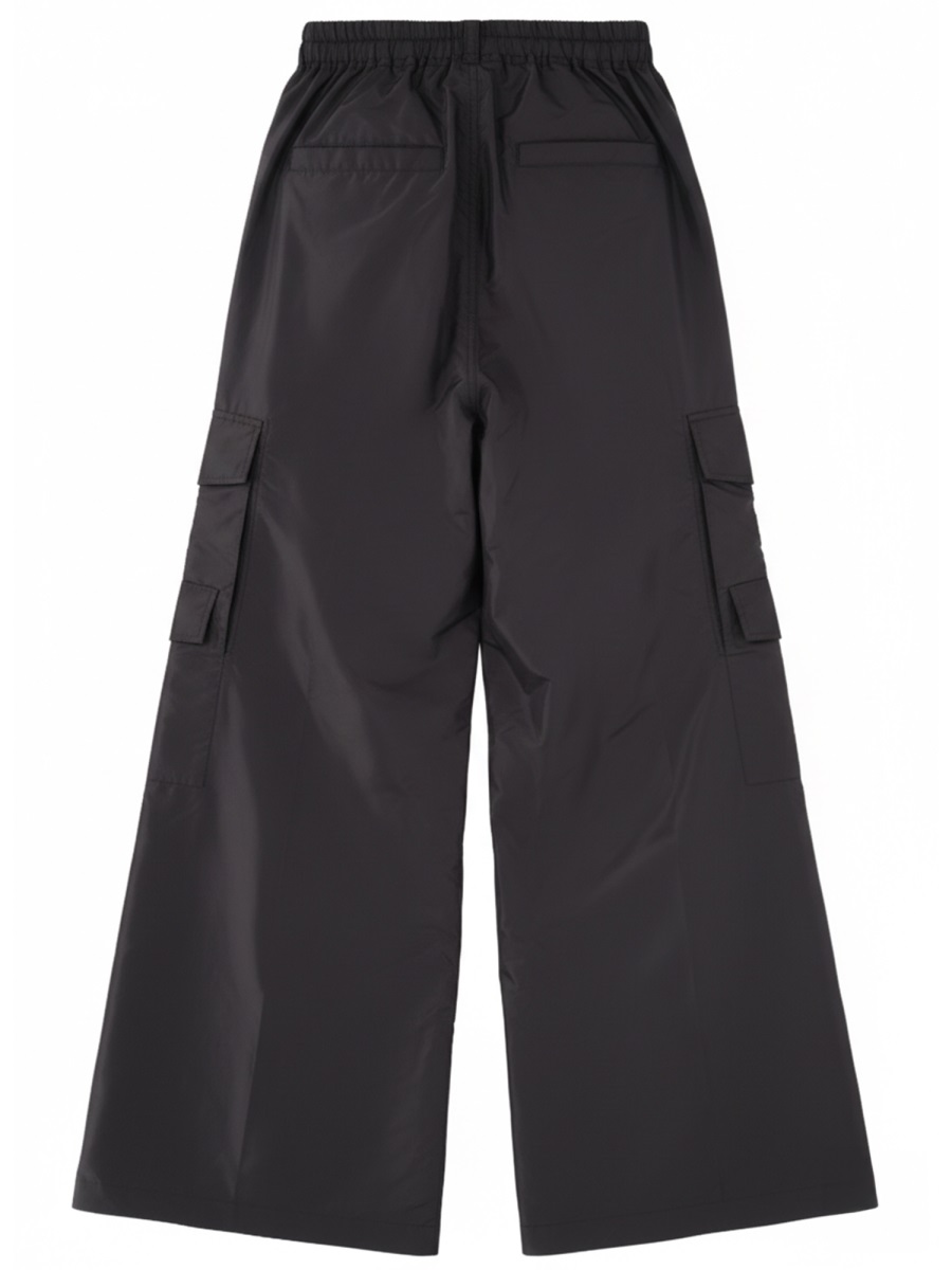 Rick Owens Silk Wide-Leg Cargo Pants Zwart
