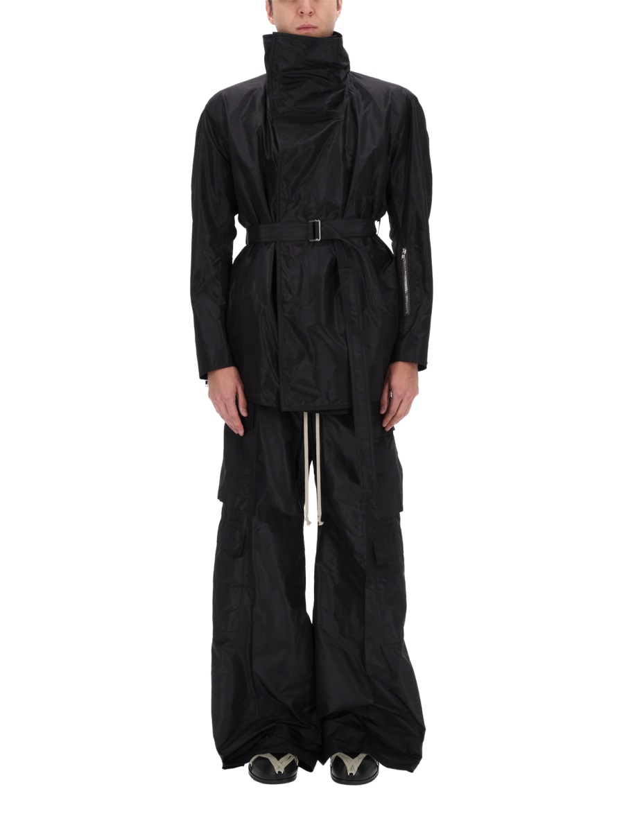 Rick Owens Dracucaban High Structured Collar Jacket Zwart