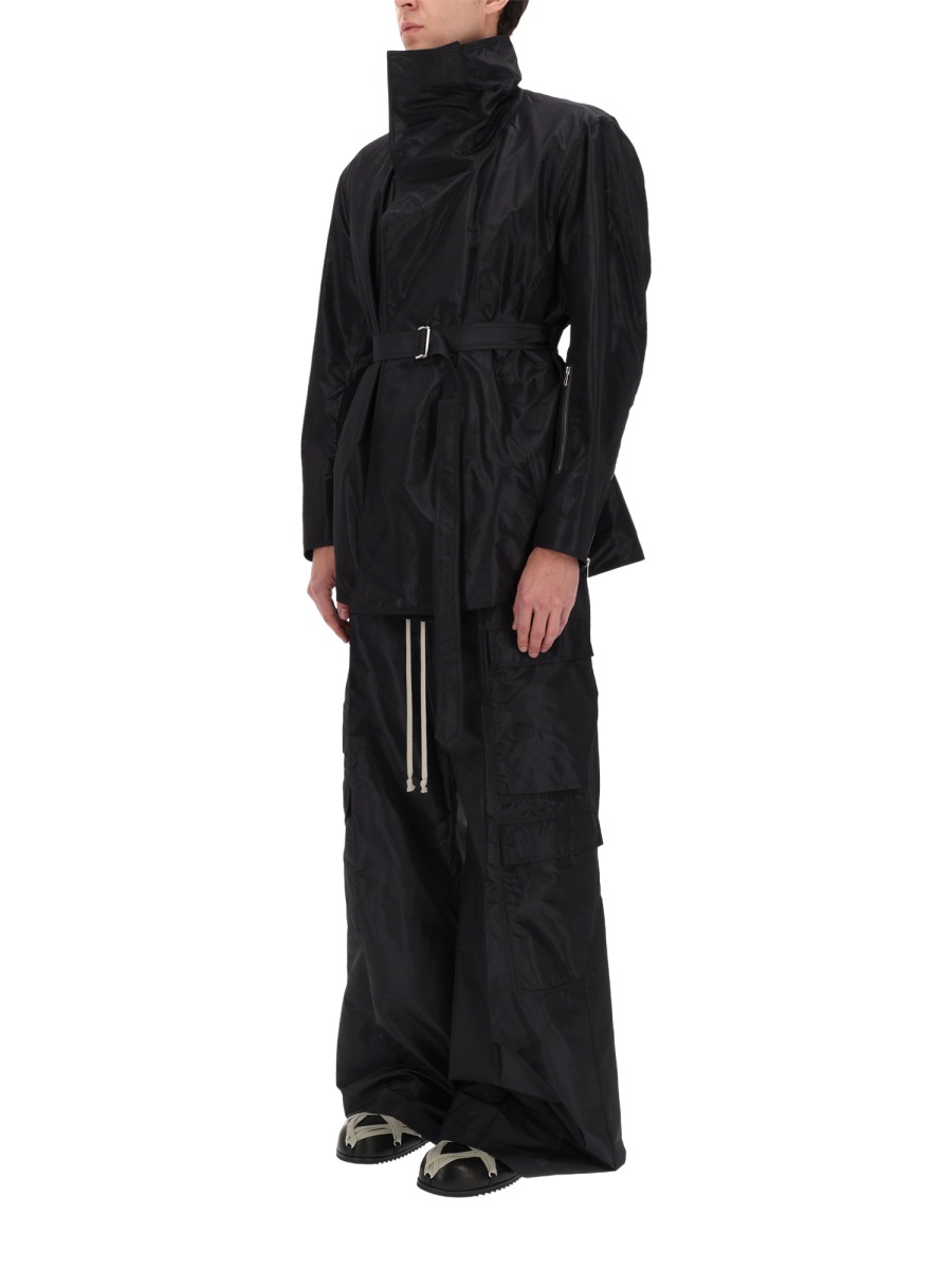 Rick Owens Dracucaban High Structured Collar Jacket Zwart