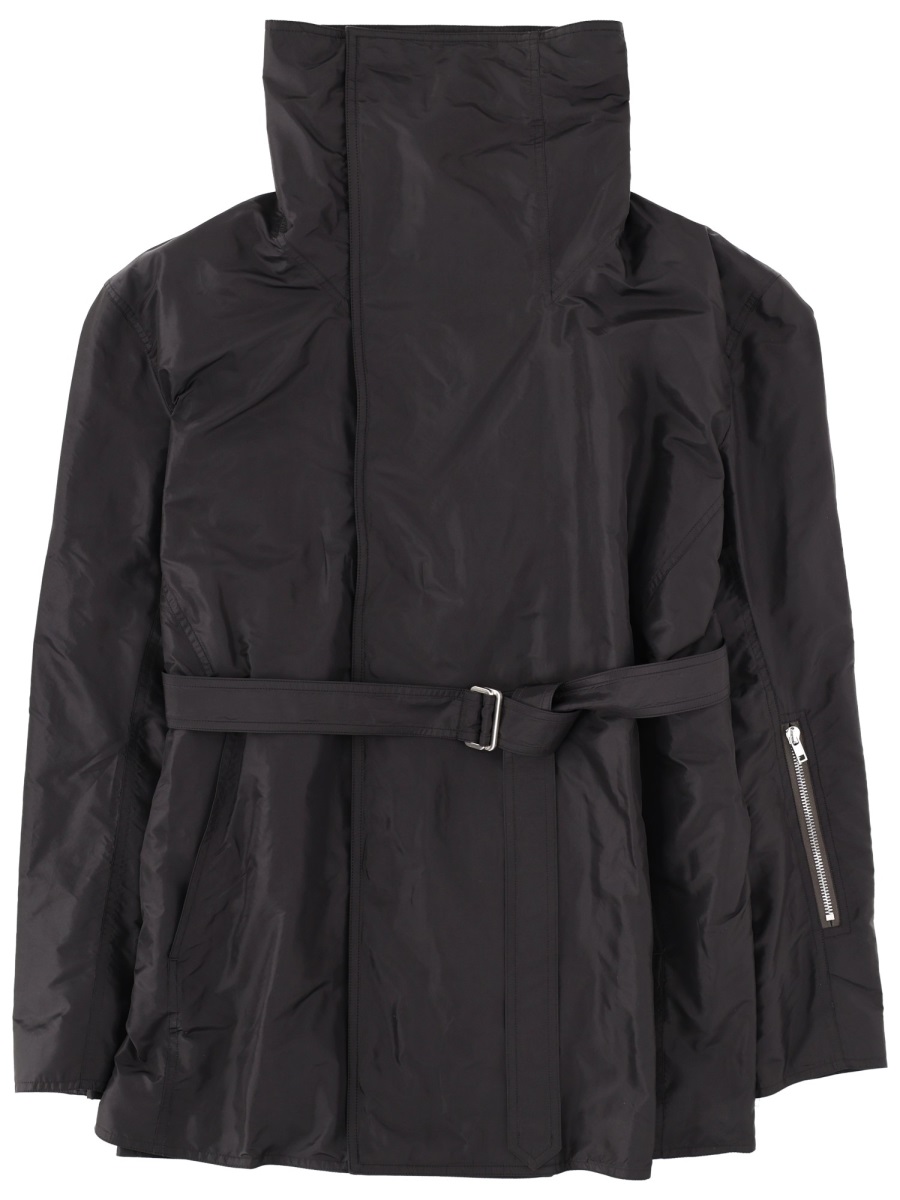 Rick Owens Dracucaban High Structured Collar Jacket Zwart