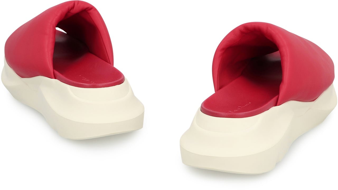 Rick Owens Geth Leather slides Rood