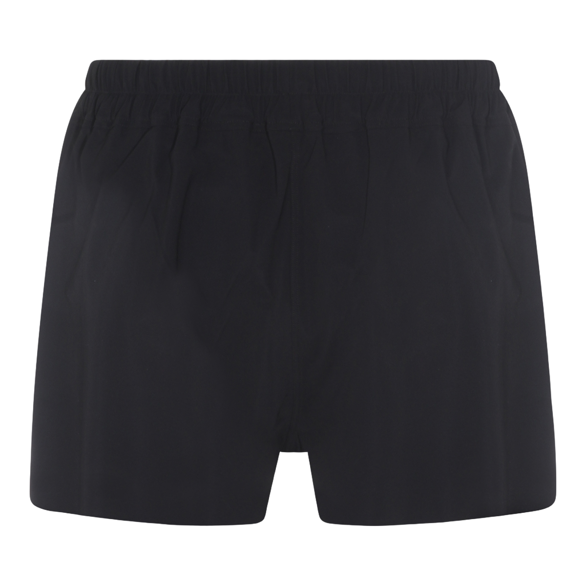 Rick Owens Minimalist Contrasting Drawstring Swim Shorts Zwart