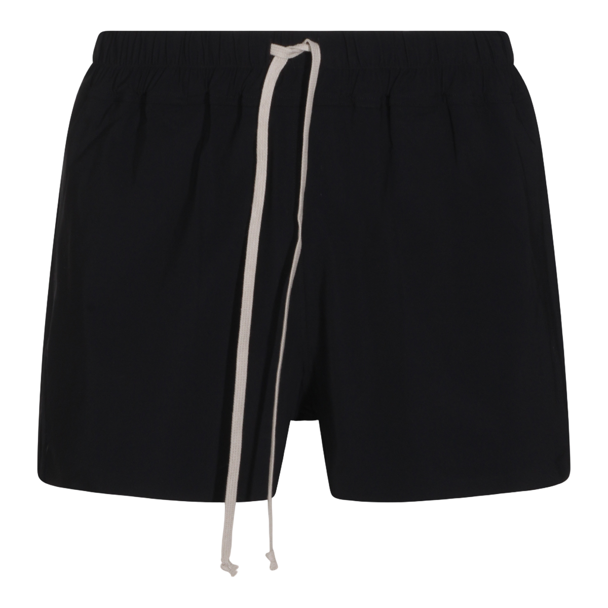 Rick Owens Minimalist Contrasting Drawstring Swim Shorts Zwart