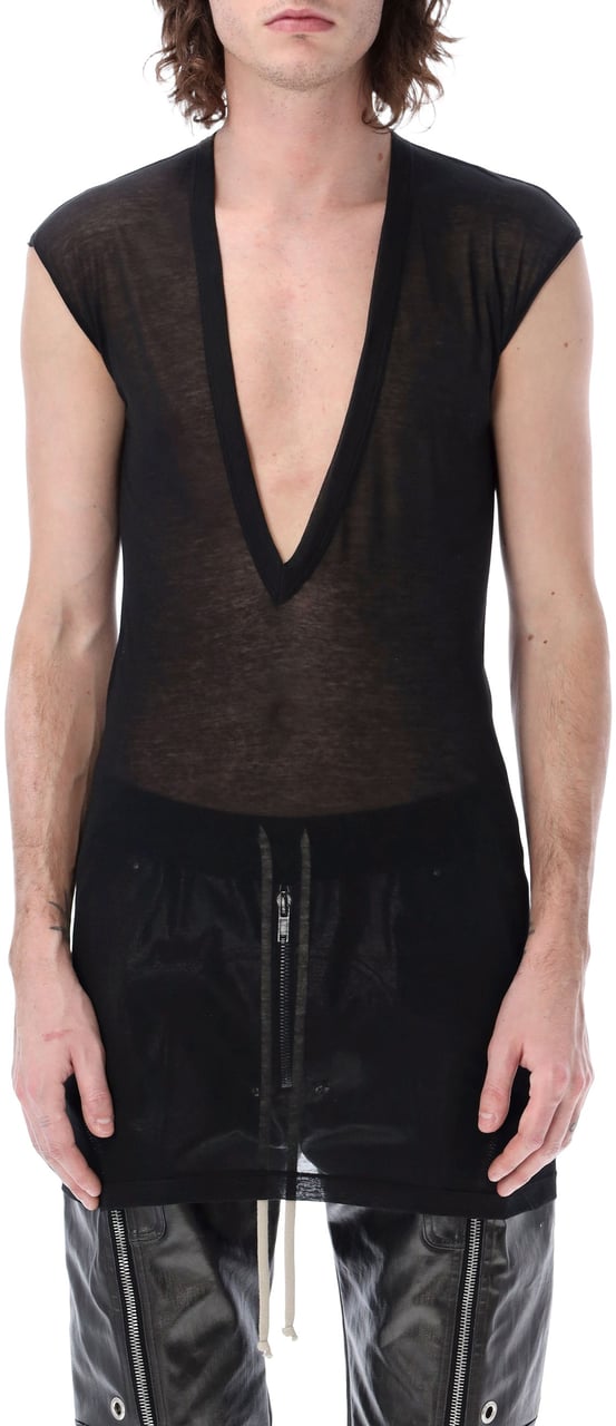 Rick Owens Rick Owens Dylan T with deep V neck Zwart