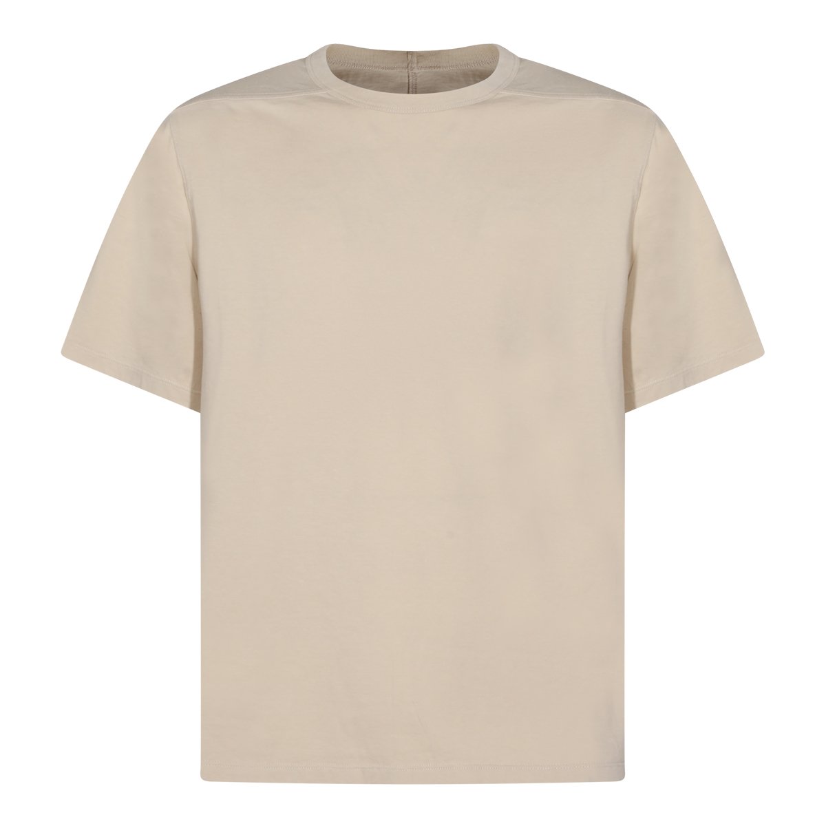 Rick Owens Sand Cotton Short-Sleeve Shirt Neutraal