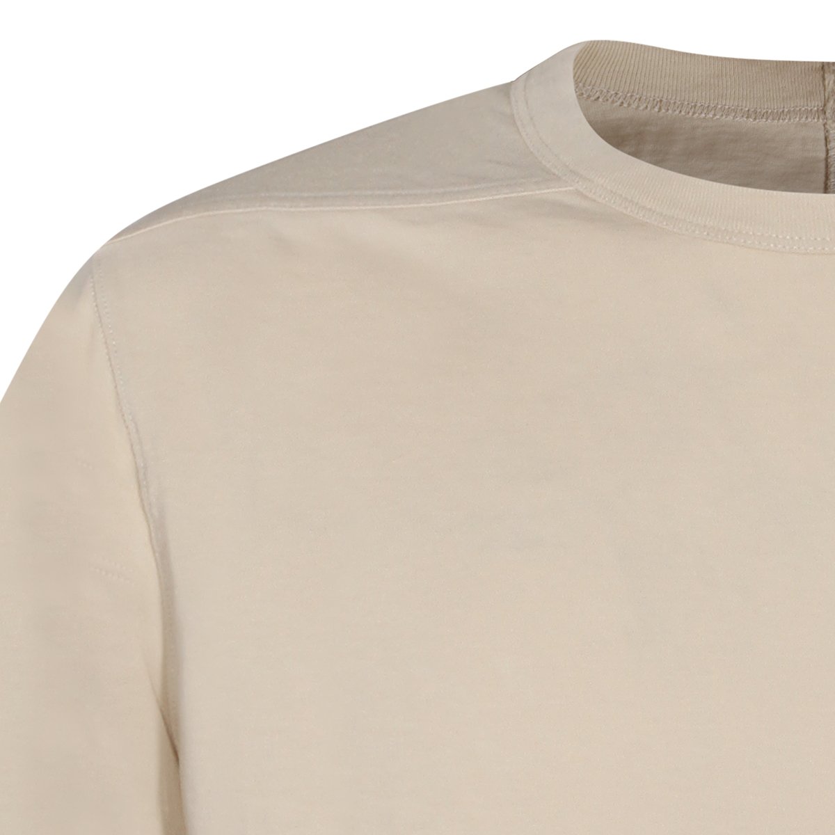 Rick Owens Sand Cotton Short-Sleeve Shirt Neutraal