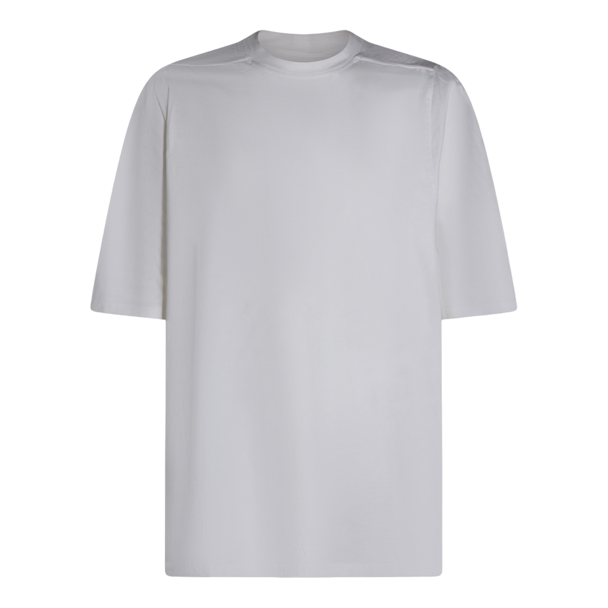 Rick Owens Oversized White T-Shirt With Seamless Design Wit