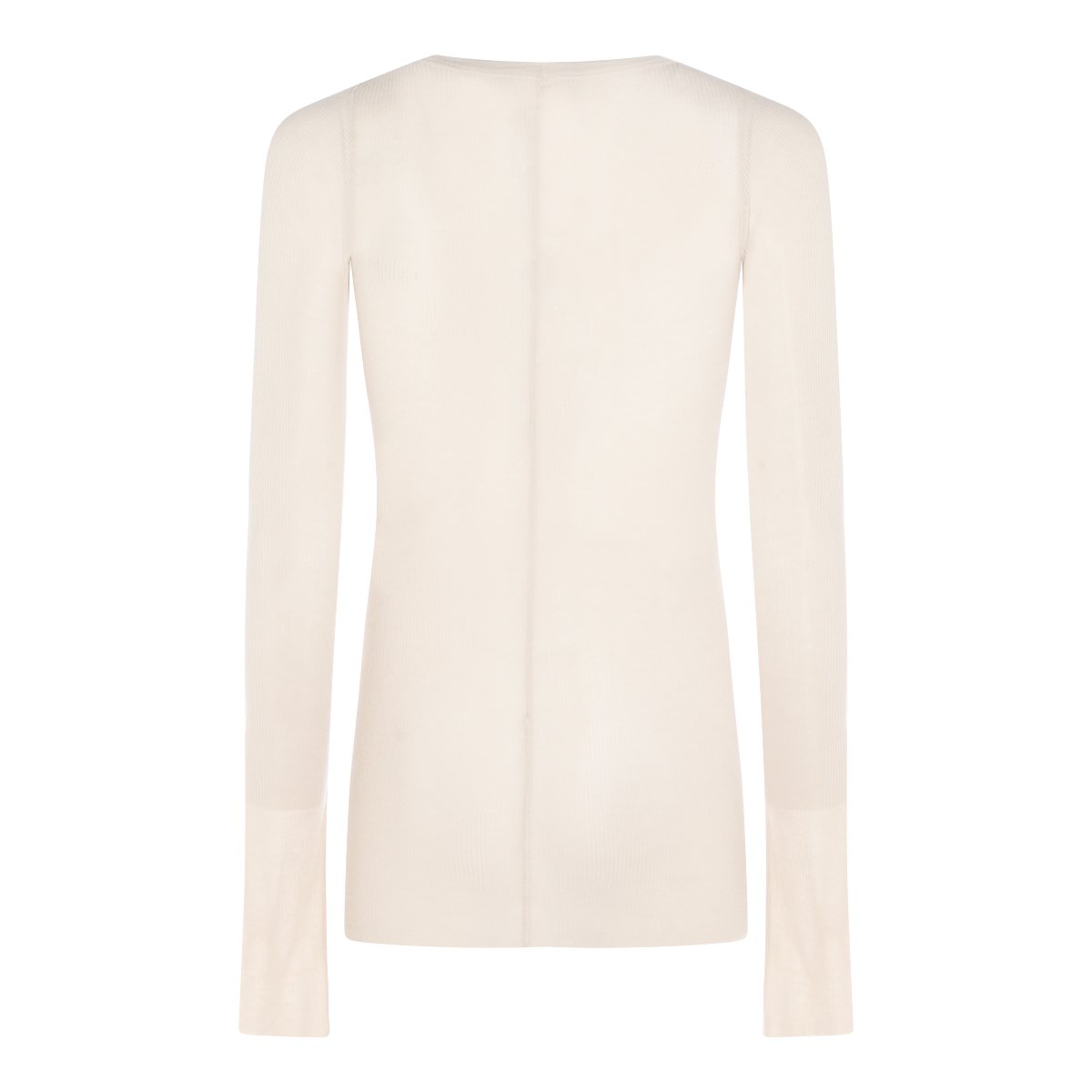 Rick Owens Sand Viscose/Silk Ribbed Sweater Zwart