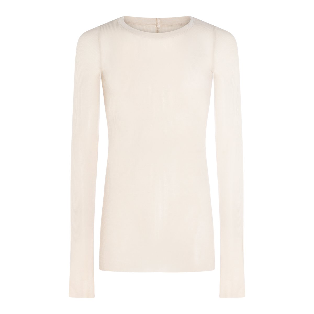 Rick Owens Sand Viscose/Silk Ribbed Sweater Zwart