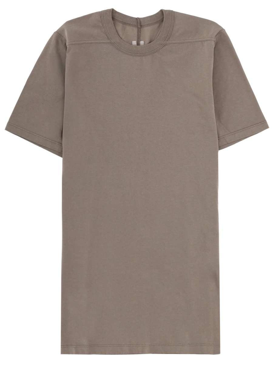 Rick Owens Level T Cotton Vertical Seam T-Shirt Bruin