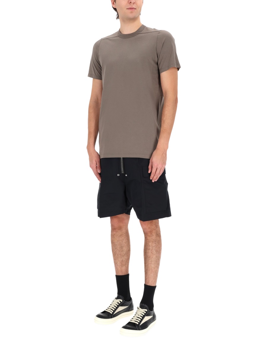 Rick Owens Level T Cotton Vertical Seam T-Shirt Bruin