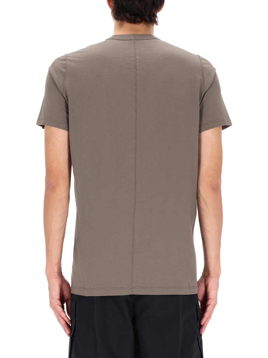 Rick Owens Level T Cotton Vertical Seam T-Shirt Bruin