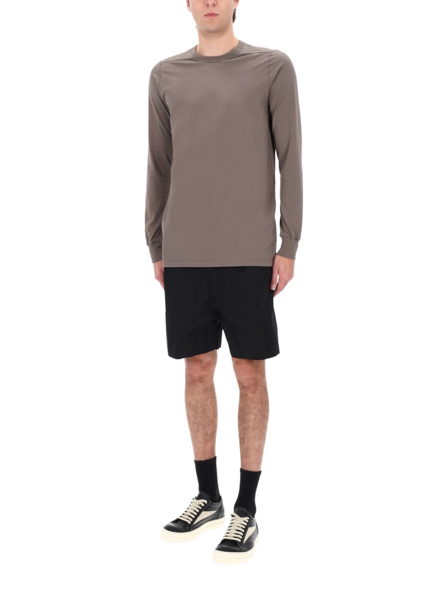 Rick Owens Level Ls Straight Cut T-Shirt Bruin