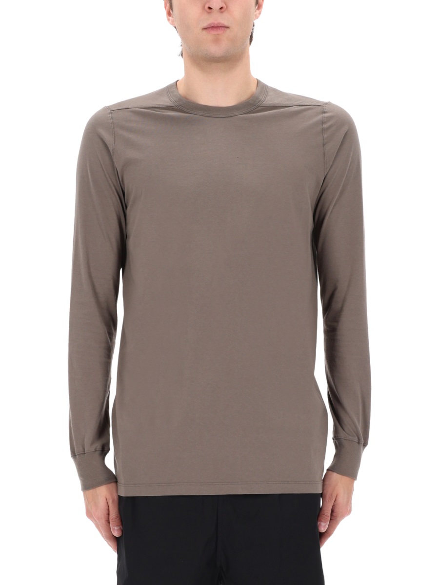 Rick Owens Level Ls Straight Cut T-Shirt Bruin